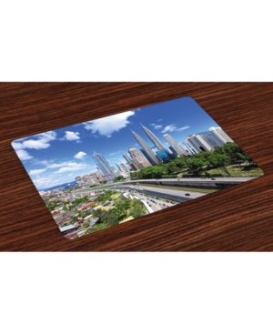 Ambesonne City Place Mats Set of 4