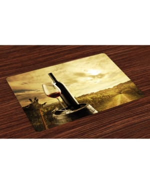 Ambesonne Wine Place Mats Set of 4