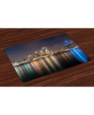 Ambesonne Detroit Place Mats Set of 4
