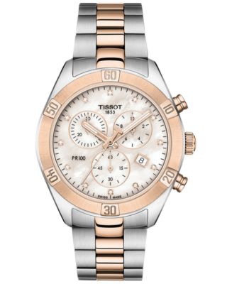 TISSOT Women Watch Chronographs G10 Tissot PR516 Chronograph Black Dial and Stainless Steel  main image 2