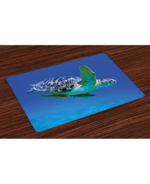 Ambesonne Turtle Place Mats Set of 4