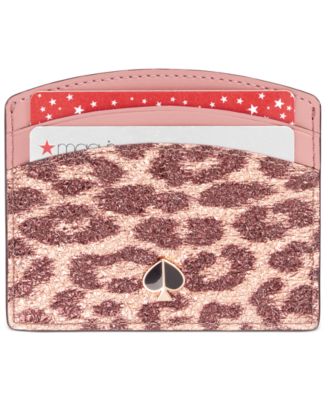 kate spade new york - Metallic Leopard Card Holder