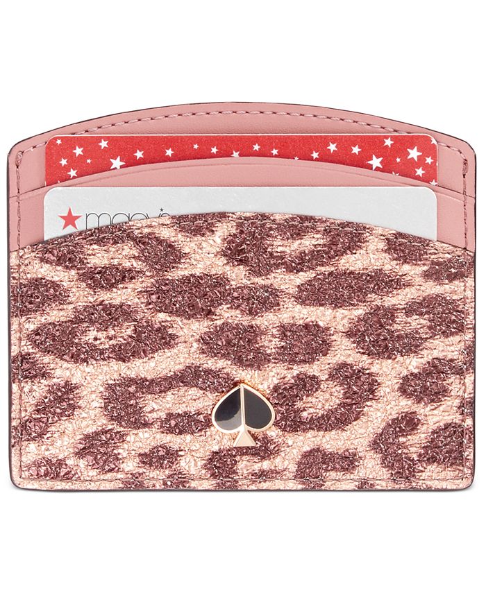 kate spade new york Metallic Leopard Card Holder & Reviews - Handbags &  Accessories - Macy's