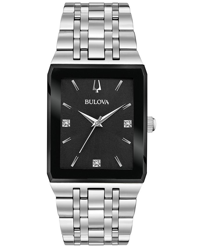 Macy's bulova diamond watch sales
