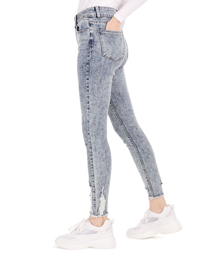 Indigo Rein Juniors' Ripped Acid-Wash Skinny Jeans - Macy's