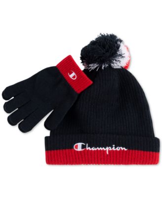 champion beanie and gloves