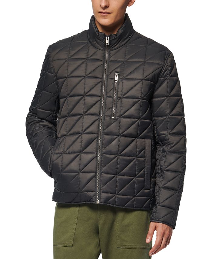 Marc New York Men's Brompton Quilted Mid Bomber with Removable Sherpa ...