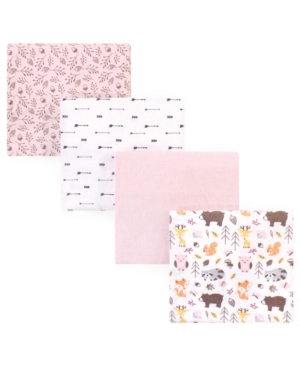 Hudson Baby Flannel Receiving Blanket 4 Pack