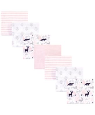 Girls Seven-Count Cotton Flannel Receiving Blankets