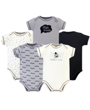 Touched by Nature Baby Boy and Girl Organic Cotton Bodysuits 5 Pack