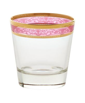 Melania Collection Multicolor Double Old Fashion Glasses, Set of 6 