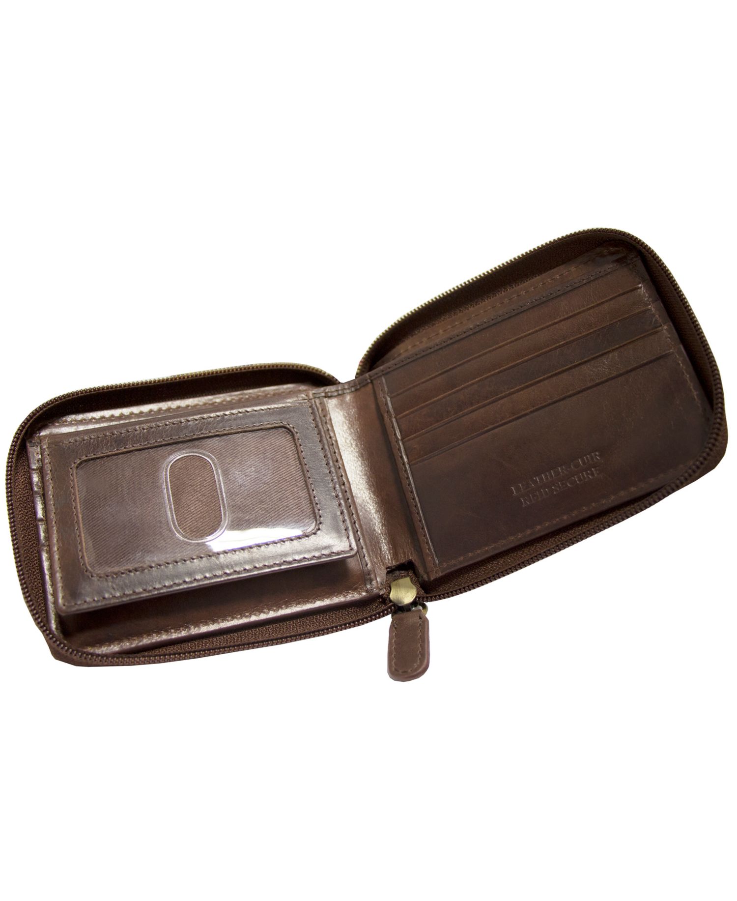 Men's Boulder Collection RFID Secure Zippered Wallet with Removable Passcase