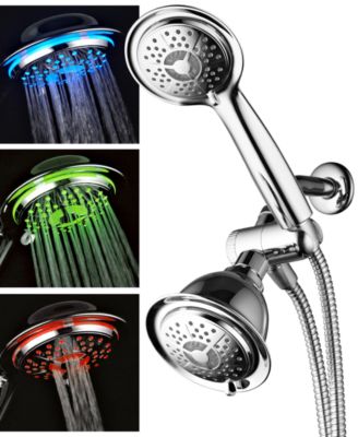 Powerspa - 3-Color LED Shower Twin Showerhead Combo System