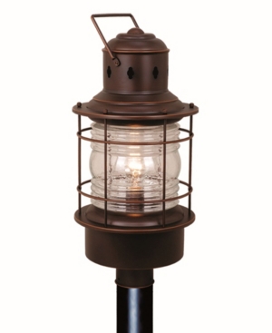 Vaxcel Hyannis Coastal Clear Glass Post Mount Light