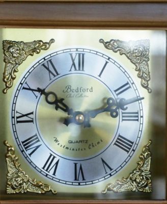 Clock Collection 34.5" Antique Chiming Wall Clock with Roman Numerals