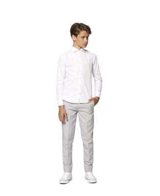 TEEN BOYS SHIRT LS WHITE KNIGHT