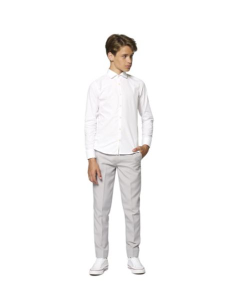 Детская рубашка OppoSuits Teen Boys Shirt LS White Knight, цвет: Белый