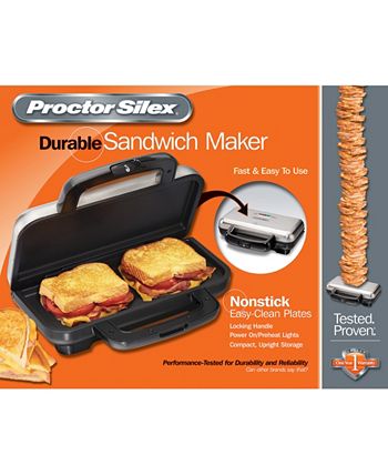 Proctor-Silex Sandwich Maker White, Sandwich Easy White White in Use ProctorSilex Nonstick Fast Maker by Proctor Silex