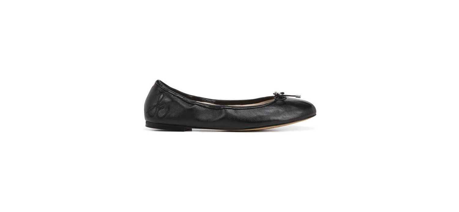 Felicia Leather Cushioned Ballet Flats