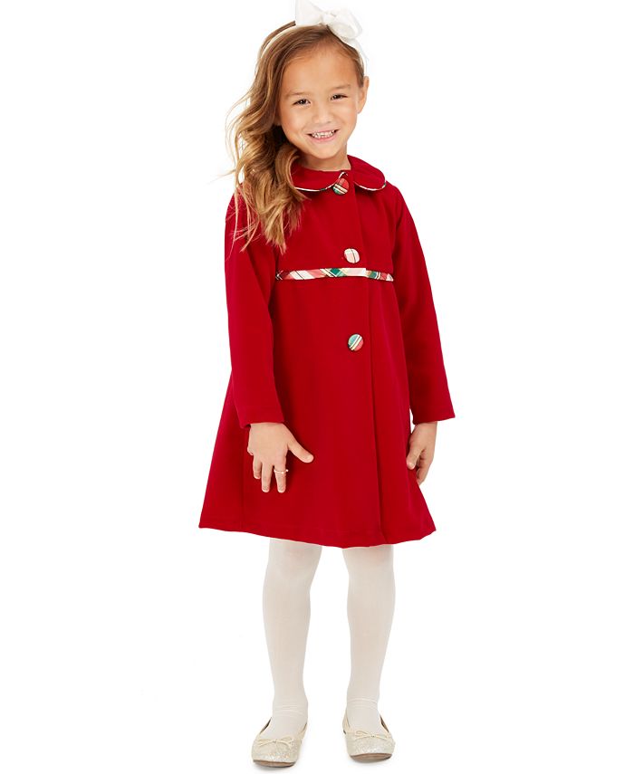 Blueberi Boulevard Toddler Girls 2-Pc. Plaid Dress & Velvet Jacket Set ...