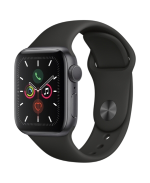 UPC 190199266636 product image for Apple Watch Series 5 Gps, 40mm Space Gray Aluminum Case with Black Sport Band | upcitemdb.com