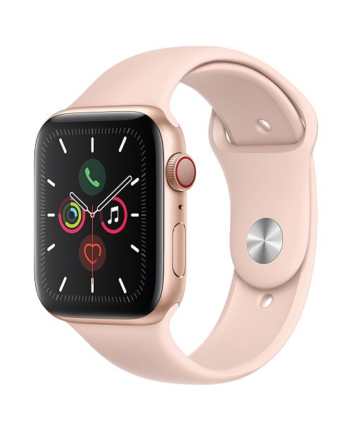 Apple Watch Series 5 Gps Cellular 44mm Gold Aluminum Case With Pink Sand Sport Band Reviews Apple Macy S