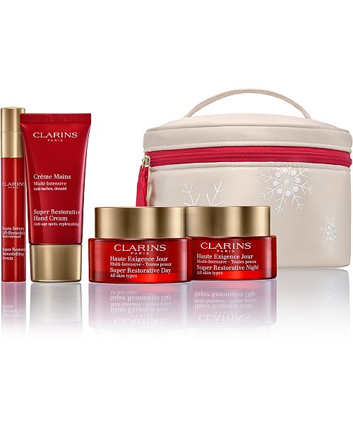 Clarins Super Restorative Luxury Gift Set & Reviews Beauty Gift Sets Beauty Macy's
