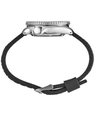 Men's Automatic Sport Black Silicone Mesh Strap Watch 42.5mm