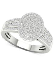 Macy's sterling sale silver diamond ring