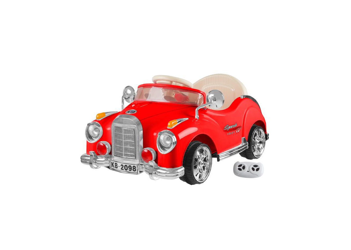 Lil' Rider Battery Powered Classic Car Coupe With Remote Control And Sound In Red