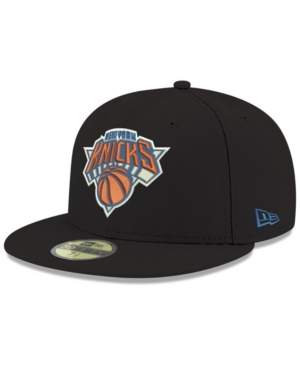 New Era New York Knicks Basic 59fifty Fitted Cap In Black
