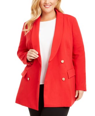 INC International Concepts INC Plus Size Double-Breasted Blazer, Created for Macy's
