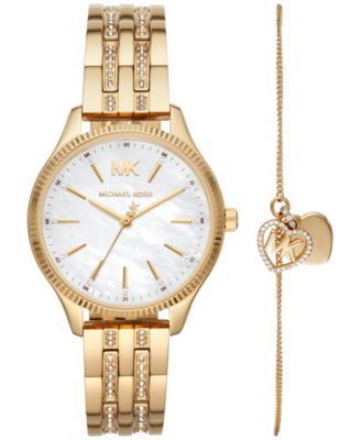 mk lexington gold watch