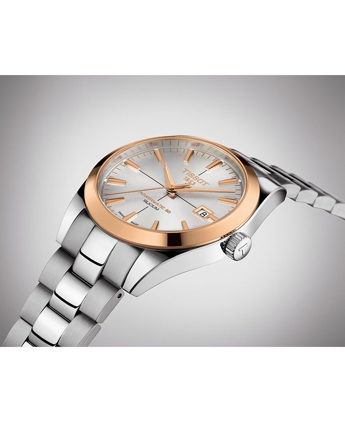 Tissot - Men's Swiss Automatic Gentleman Stainless Steel Bracelet Watch 40mm