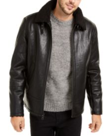 Men's Faux Leather Shearling Motorcycle Jacket, Created for Macy's