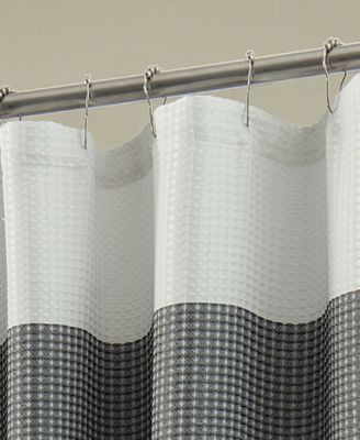 Ombre Waffle Striped Shower Curtain, 70" x 72"