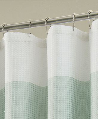 Ombre Waffle Striped Shower Curtain, 70" x 72"