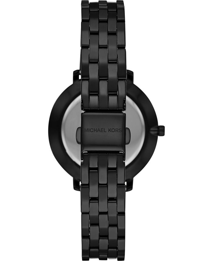 Michael Kors Women's Pyper Black Stainless Steel Bracelet Watch 38mm ...