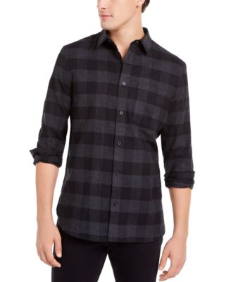 calvin klein men's plaid shirt