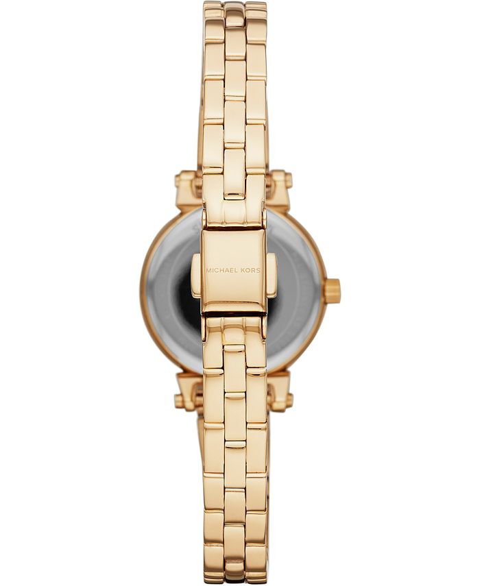 Michael Kors Women's Sofie Gold-Tone Stainless Steel Bracelet Watch ...