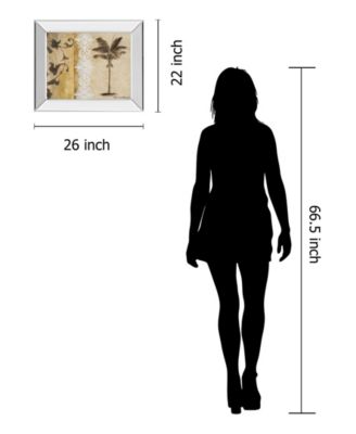 Classy Art Decorative Palm I by Michael Marcon Mirror Framed Print Wall Art, 22" x 26"