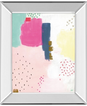 Classy Art Dots And Colors-speckle By Joelle Wehkamp Mirror Framed Print Wall Art, 22" X 26" In Pink