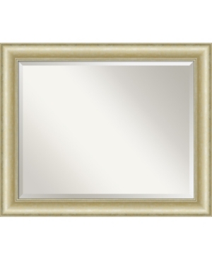 Amanti Art Textured Light Gold-tone Framed Bathroom Vanity Wall Mirror, 33" X 27"