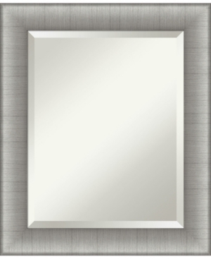 Amanti Art Elegant Brushed Framed Bathroom Vanity Wall Mirror, 20.75" X 24.75" In Silver