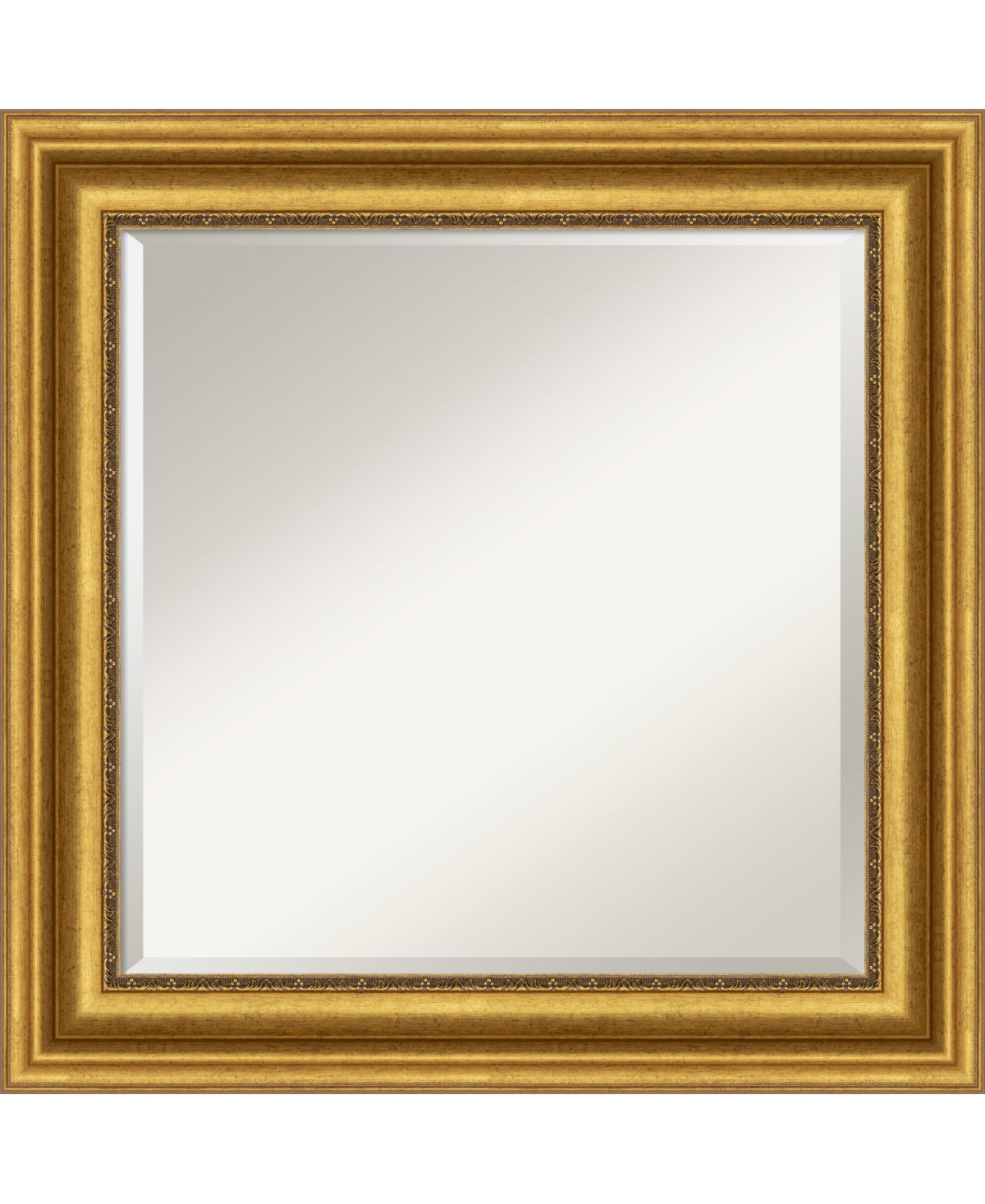 Parlor Gold-tone Framed Bathroom Vanity Wall Mirror, 25.62" x 25.62" - Gold