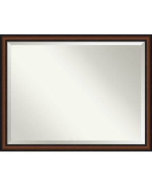 Amanti Art Yale Framed Bathroom Vanity Wall Mirror, 43.38" X 33.38" In Dark Brown