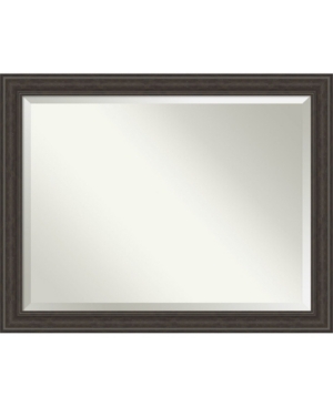 Amanti Art Shipwreck Framed Bathroom Vanity Wall Mirror, 45.38" X 35.38" In Dark Brown