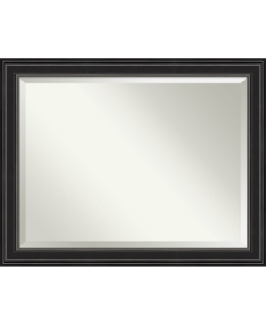 Amanti Art Ridge Framed Bathroom Vanity Wall Mirror, 45.75" X 35.75" In Black