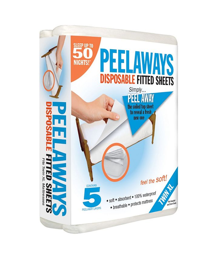 Peelaways Disposable Fitted Bed Sheets Twin XL Macy's