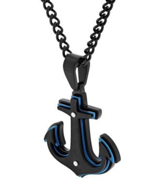 Macy's Men's Anchor Pendant Necklace 